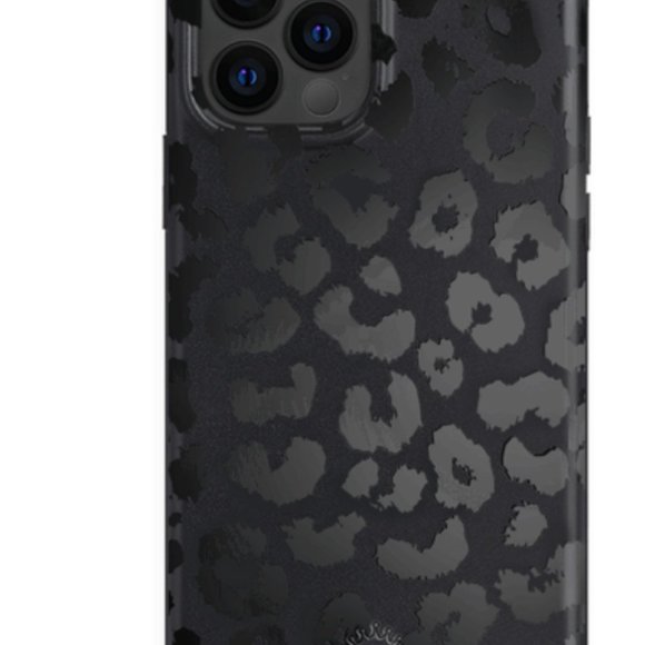 Black Leopard iPhone 12 Pro Case - Picture 3 of 3